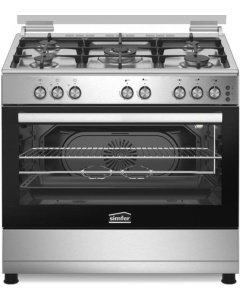 فرن غاز امان كامل سيمفر 60×90 ، شبك ثقيل، مروحة توزيع للحرارة ، F9502SGWHM-SMF04 استيل