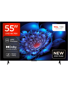  تلفزيون تي سي ال ذكي 55 بوصة UHD-4K 60HZ, HDR 10 نظام جوجل تي في ، 55P6k
