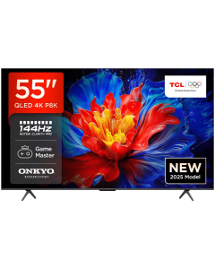 تلفزيون تي سي ال ذكي 55 بوصة QLED-4K 144Hz  نظام جوجل تي في , 55P8k