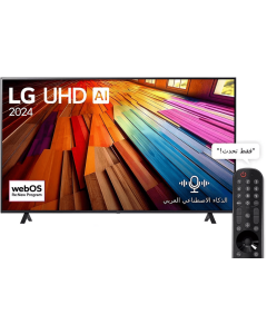  تلفزيون ال جي ذكي 65 بوصة UHD-4K 60Hz معالج alpha 5 AI Processor 4K Gen7 مع 4K HDR10 Pro نظام WebOS , 65UT80006LA